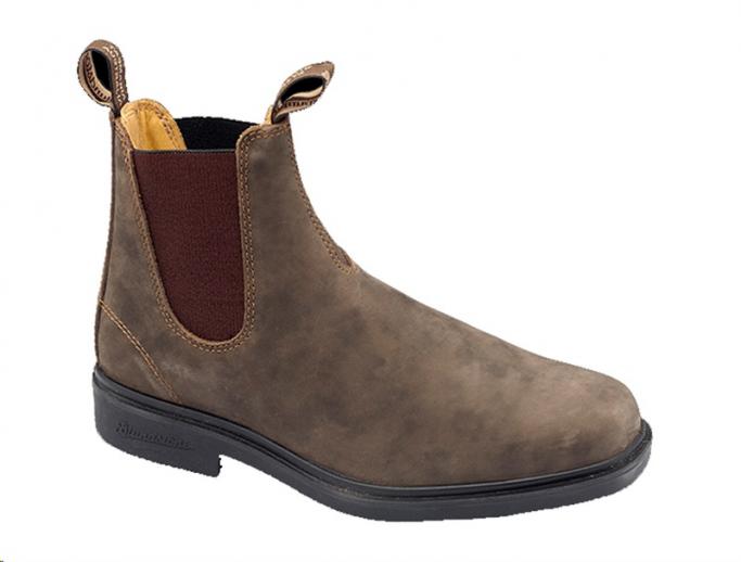 Blundstone 1306 Nubuck-Rustic Brown Slip-On Dress Boot