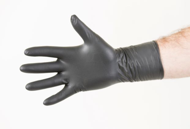 Long Cuff Black Nitrile gloves 50 Per Box