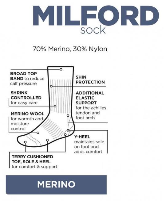 Milford 70 Mile Bush Merino Woollen Socks