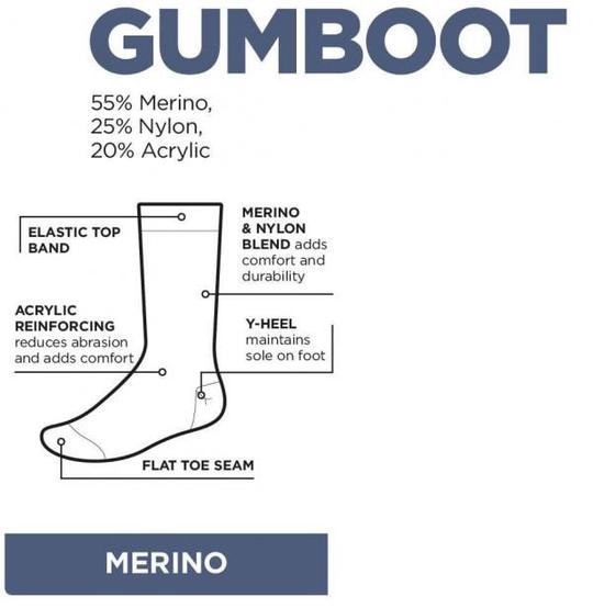 Gumboot Taihape Merino Woollen Socks